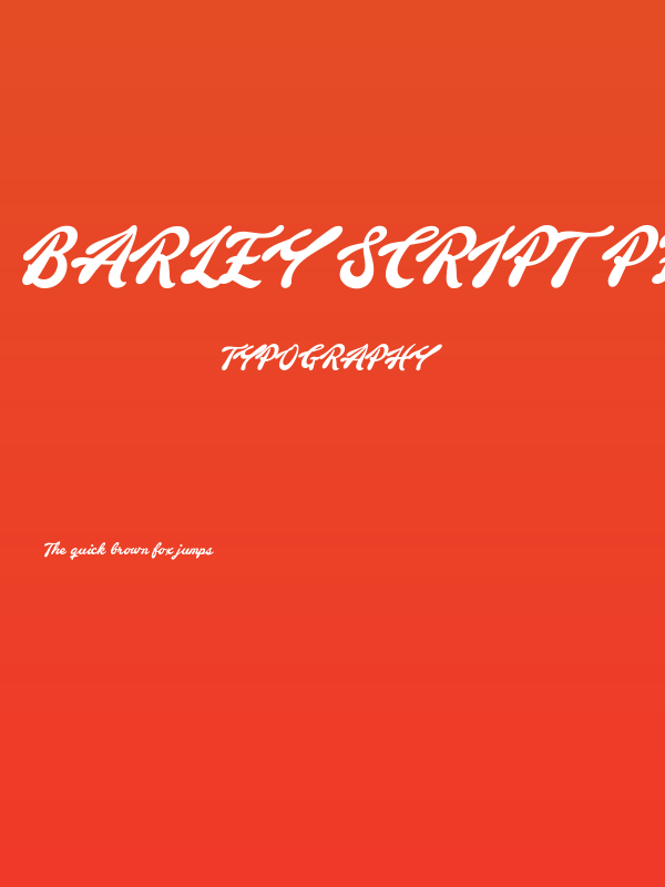 Barley Script PERSONAL USE Poster