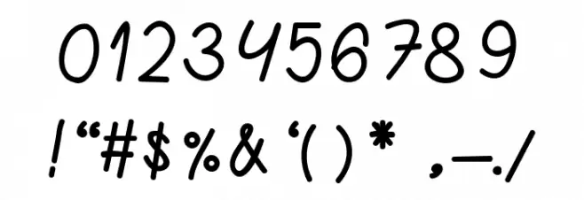 Barley Font OTHER CHARS