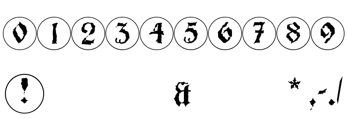 Barlos-RandomRings Font OTHER CHARS