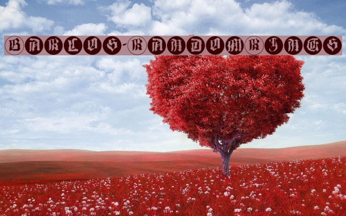 Barlos-RandomRings Font examples