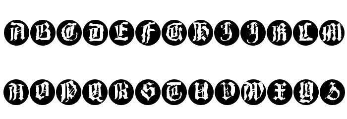 Barlos-RandomRings Font LOWERCASE