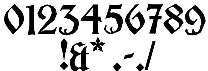 BarlosiusEdged Font OTHER CHARS