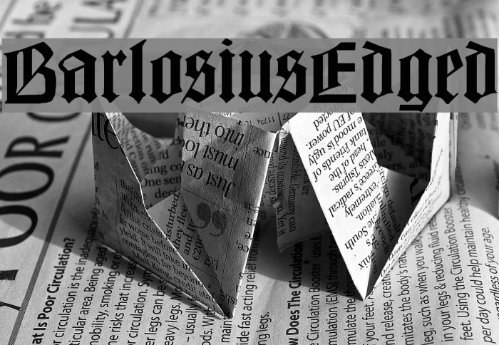 BarlosiusEdged Font examples