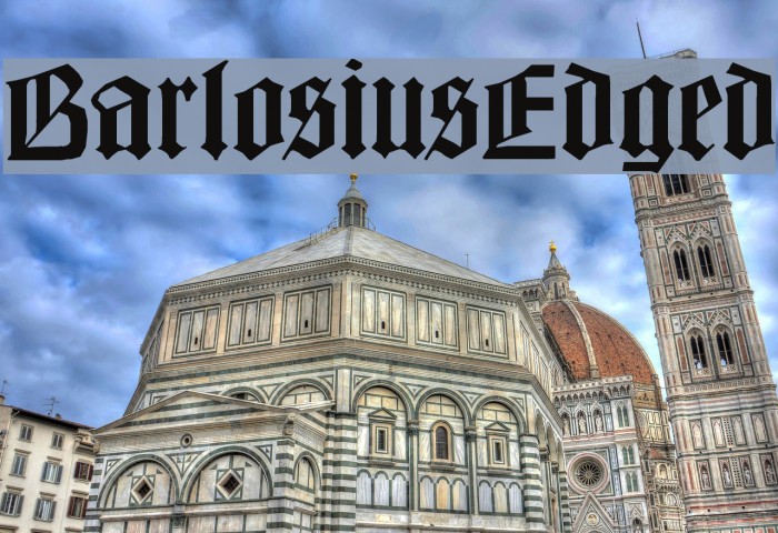 BarlosiusEdged Font examples