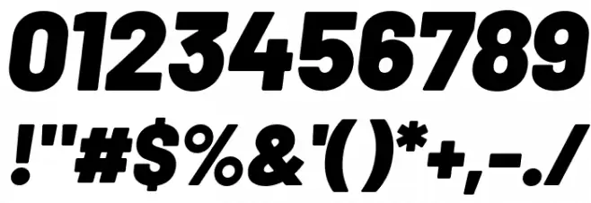 Barlow Black Italic Font OTHER CHARS