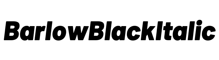Barlow Black Italic  免费字体下载