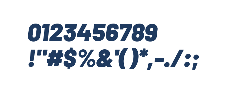 Barlow Black Italic Other Characters