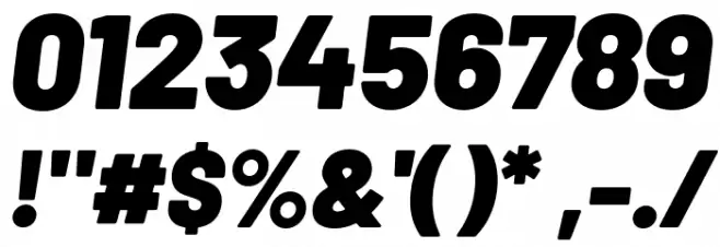 Barlow Black Italic Font OTHER CHARS
