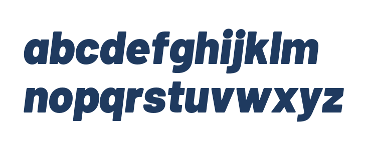 Barlow Black Italic Lowercase