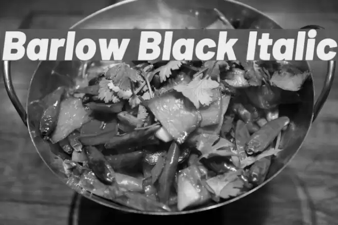 Barlow Black Italic Font examples