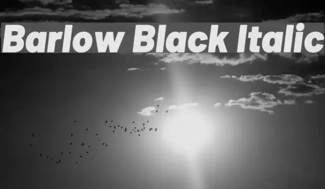 Barlow Black Italic Font examples