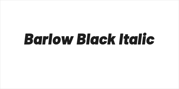 Barlow Black Italic Logo