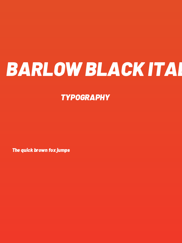 Barlow Black Italic Poster