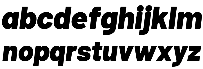 Barlow Black Italic Font LOWERCASE