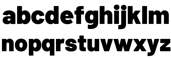Barlow Black Font LOWERCASE