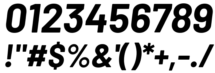 Barlow Bold Italic Font OTHER CHARS