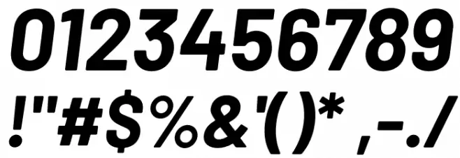 Barlow Bold Italic Font OTHER CHARS