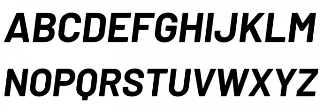 Barlow Bold Italic Polices MAJUSCULES
