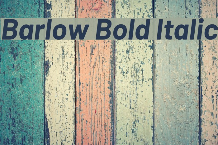 Barlow Bold Italic Font examples
