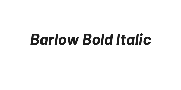 Barlow Bold Italic Logo