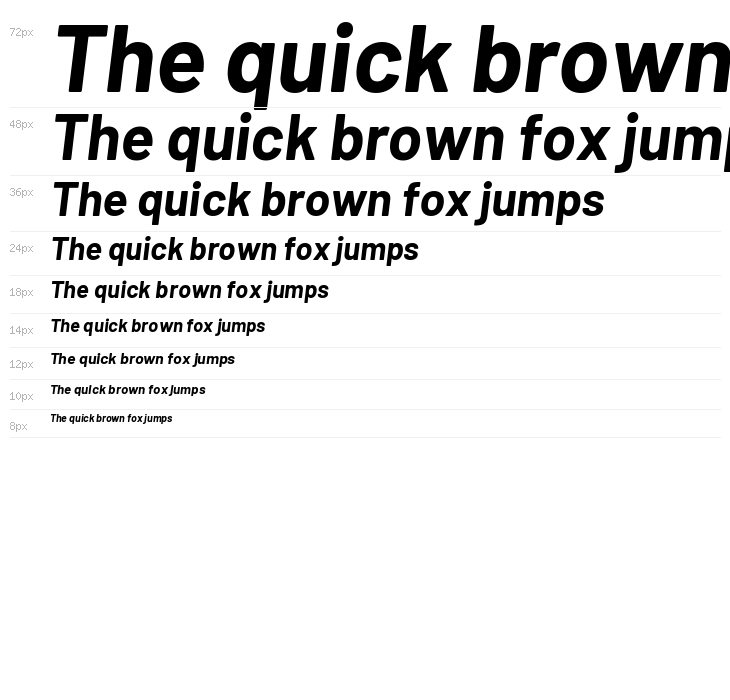 Barlow Bold Italic Waterfall