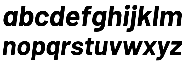 Barlow Bold Italic Font LOWERCASE