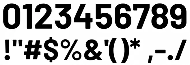 Barlow Bold Font OTHER CHARS