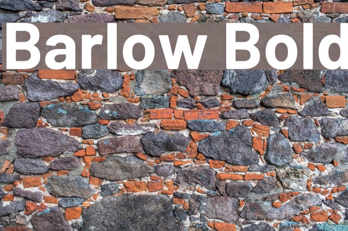 Barlow Bold Font examples