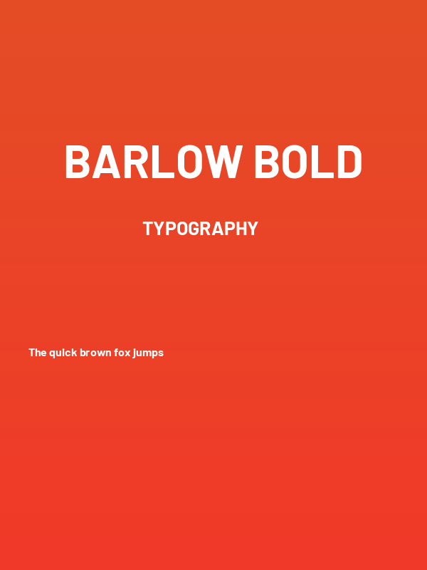 Barlow Bold Poster