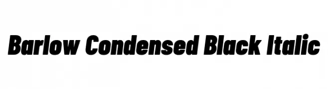 Barlow Condensed Black Italic  font caratteri gratis