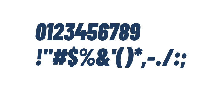 Barlow Condensed Black Italic Other Characters