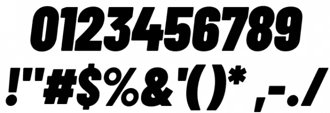Barlow Condensed Black Italic Font OTHER CHARS