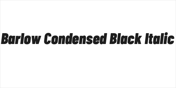 Barlow Condensed Black Italic Logo