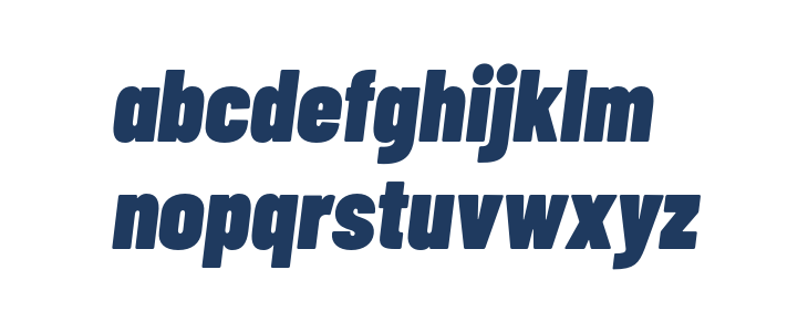 Barlow Condensed Black Italic Lowercase