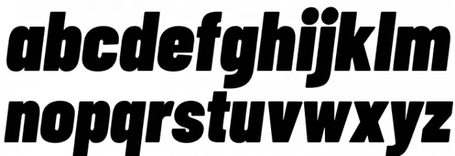 Barlow Condensed Black Italic Caratteri MINUSCOLO
