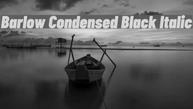 Barlow Condensed Black Italic Font examples