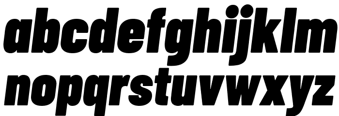 Barlow Condensed Black Italic Font LOWERCASE