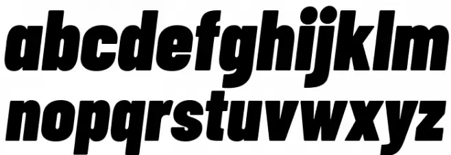 Barlow Condensed Black Italic Caratteri MINUSCOLO