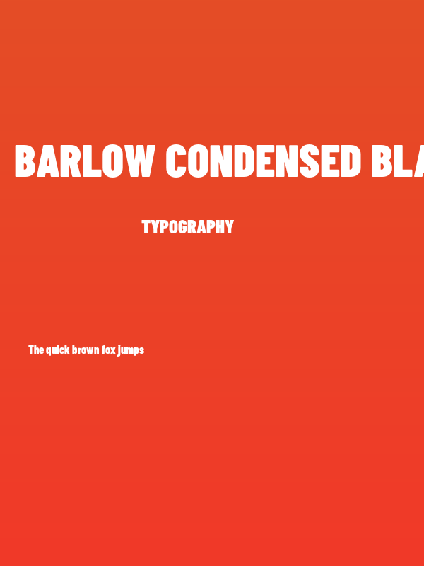 Barlow Condensed Black Poster