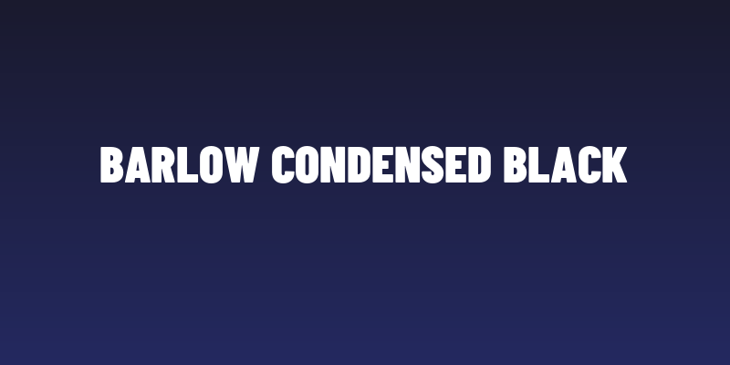 Barlow Condensed Black Social Header