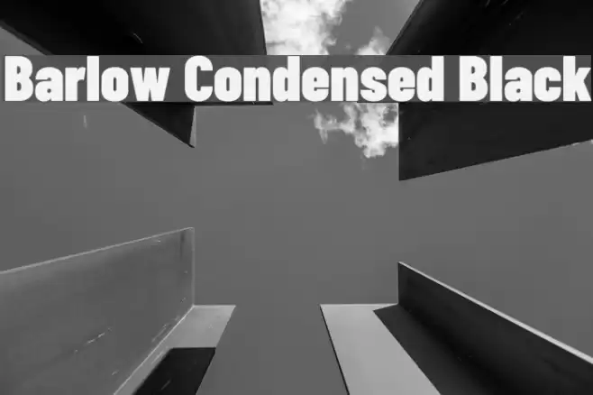 Barlow Condensed Black Font examples