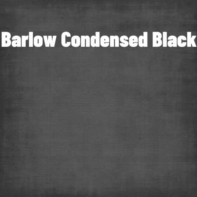 Barlow Condensed Black Font examples