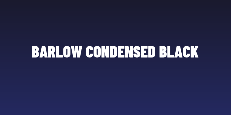 Barlow Condensed Black Social Header