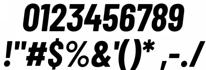 Barlow Condensed Bold Italic Font OTHER CHARS