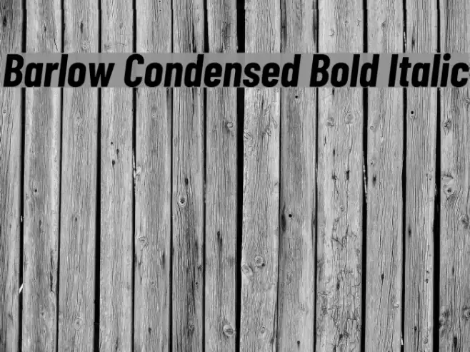 Barlow Condensed Bold Italic Font examples