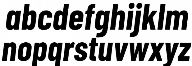 Barlow Condensed Bold Italic Fuentes MINÚSCULAS