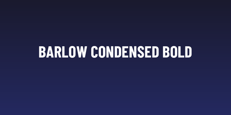 Barlow Condensed Bold Social Header