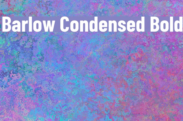 Barlow Condensed Bold Font examples