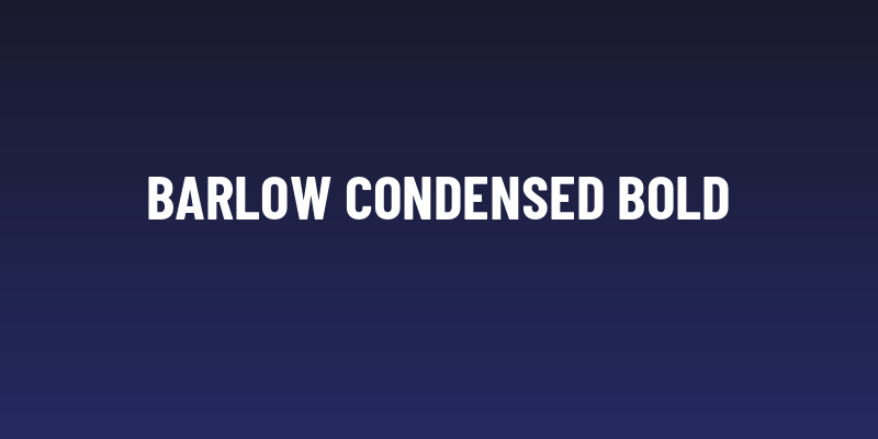 Barlow Condensed Bold Social Header