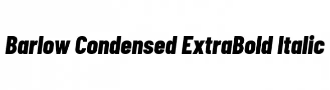 Barlow Condensed ExtraBold Italic  Frei Schriftart Herunterladen